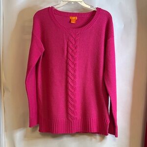 Joe Fresh Vibrant Pink Crew Neck Sweater